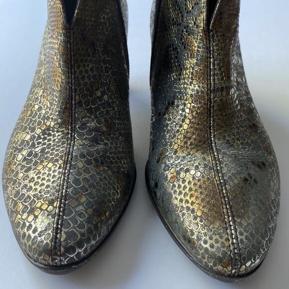 ARA Luftpolster booties 7 ankle boots heeled Snakeskin metallic Glam Heel Europe - Picture 8 of 17